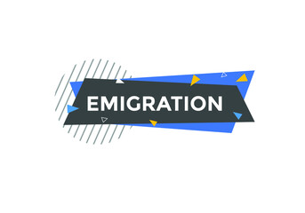 Emigration Colorful web banner. vector illustration. Emigration sign icon.
