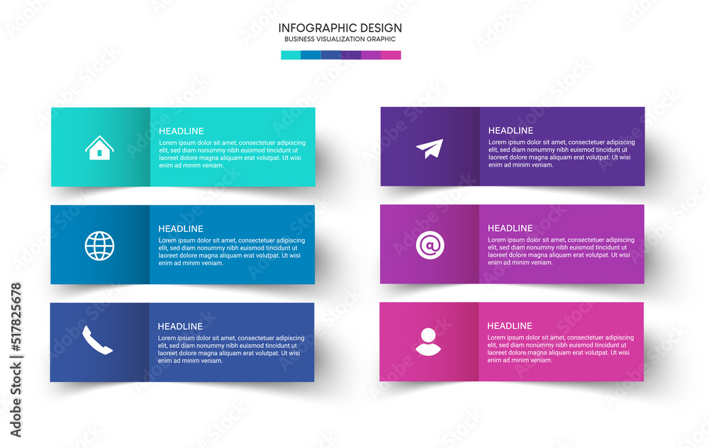Poster Steps business data visualization timeline process infographic template design with icons