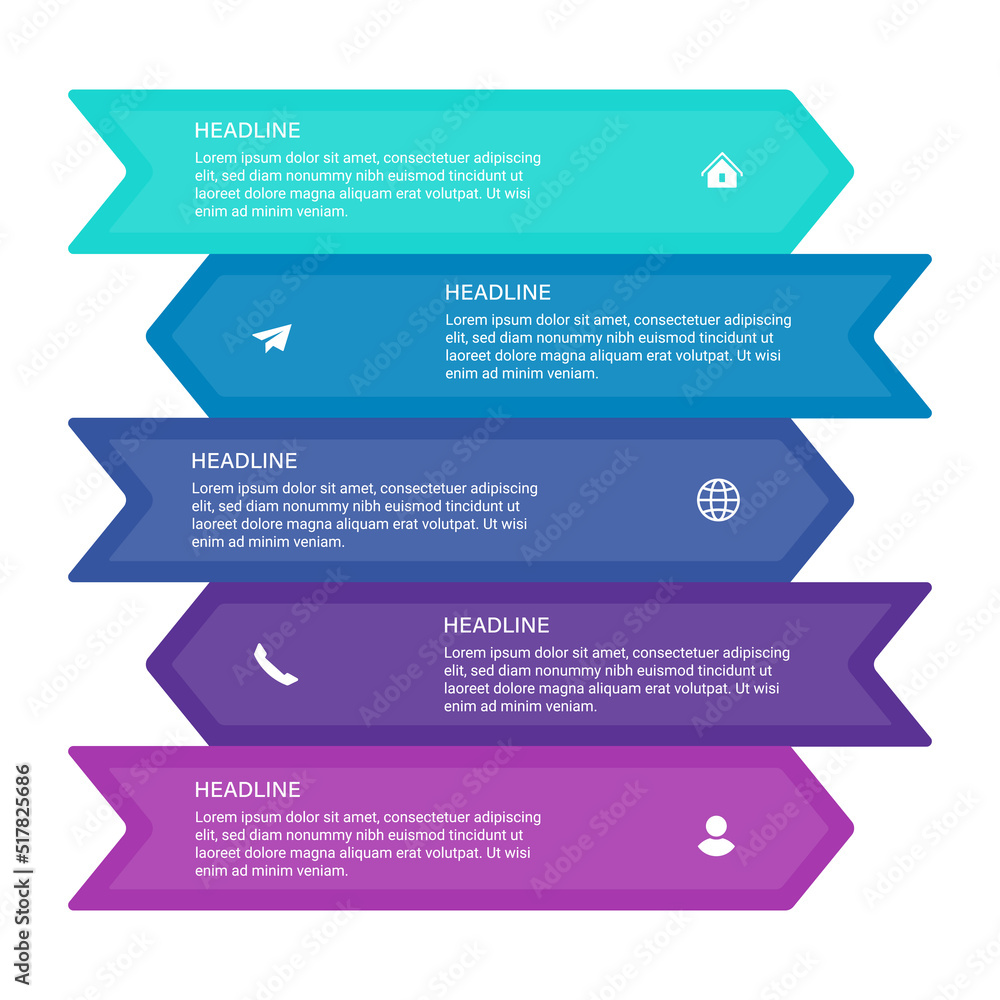 Wall mural steps business data visualization timeline process infographic template design with icons