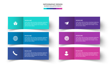 Steps business data visualization timeline process infographic template design with icons