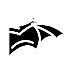 gargoyle wing glyph icon vector. gargoyle wing sign. isolated symbol illustration