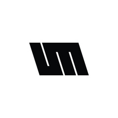 Letter UM simple logo design vector