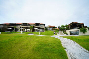 Fototapeta na wymiar 沖縄の高級ホテルから見えるオーシャンビュー