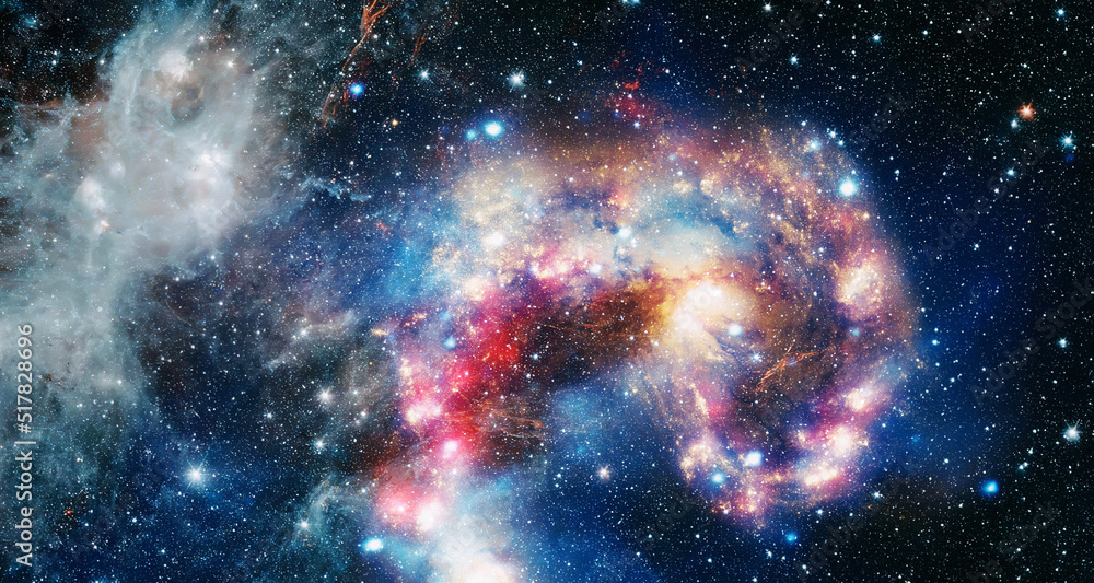 Wall mural galaxy and light. planets, stars and galaxies in outer space showing the beauty of space exploration