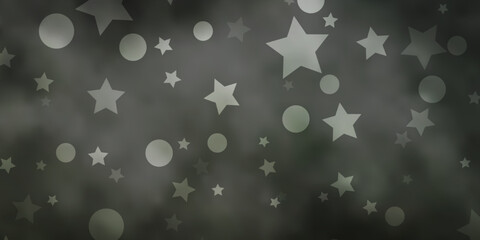 Light Gray vector template with circles, stars.