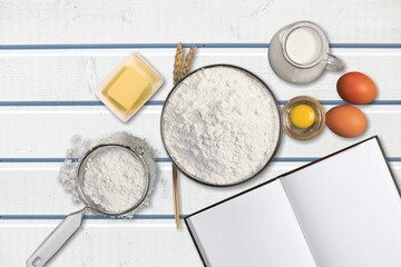 Shavuot jewish holiday celebration. Dairy products. Shavuot concept.