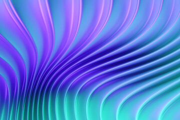 Fototapeta premium 3d Illustration rows of blue line .Geometric background, pattern.