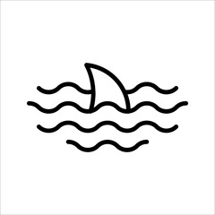 shark fin icon. shark fin icon for web and app. shark fin sign on white background.