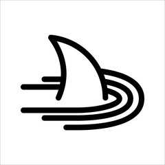 shark fin icon. shark fin icon for web and app. shark fin sign on white background.