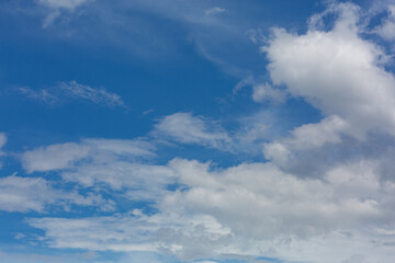 Obraz premium blue sky and white clouds in summer