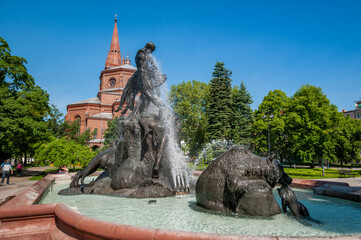 Deluge Fountain. Bydgoszcz, Kuyavian-Pomeranian Voivodeship, Poland.