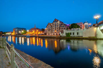 Obraz premium View at the granaries. Bydgoszcz, Kuyavian-Pomeranian Voivodeship, Poland 