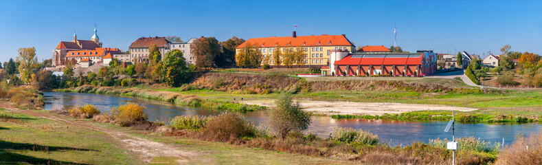Naklejka na ściany i meble panorama of the town Pyzdry
