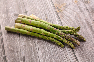 Raw ripe green fresh asparagus