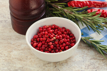 Red pepper corn seeds aroma