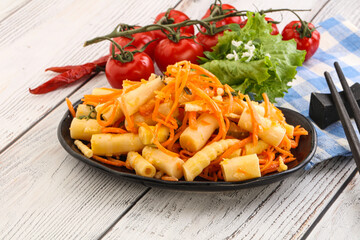 Korean food - pickled bamboo stalks