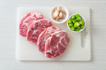 fresh pork neck raw or collar pork