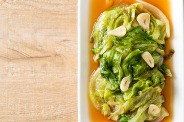 Stir fried Iceberg lettuce with Oyster sauce