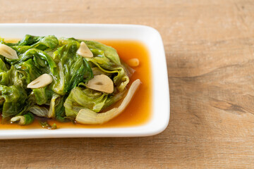 Stir fried Iceberg lettuce with Oyster sauce