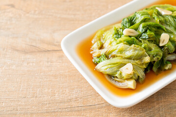 Stir fried Iceberg lettuce with Oyster sauce