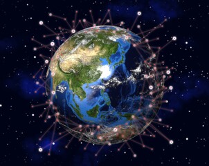 Flight Routes, Global Connections, Coronavirus, globe concept