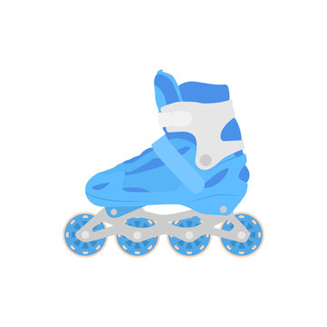 Roller Skates Flat Illustration. Clean Icon Design Element on Isolated White Background