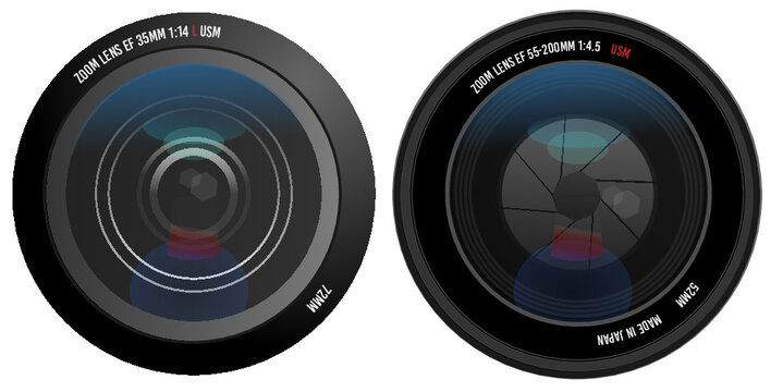 Camera Lens Vector Models / Ai Illustrator