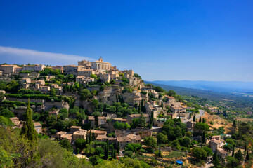 View of famous Gordes village in france