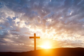 Resurrection of Jesus Christ concept, Easter Sunday background