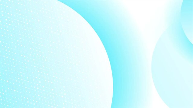 Abstract geometric background with blue circles and white particles. Seamless looping minimal motion design. Video animation Ultra HD 4K 3840x2160