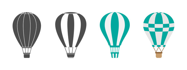 Air balloon icon set design template vector illustration
