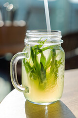 lemonade with tarragon and lemon