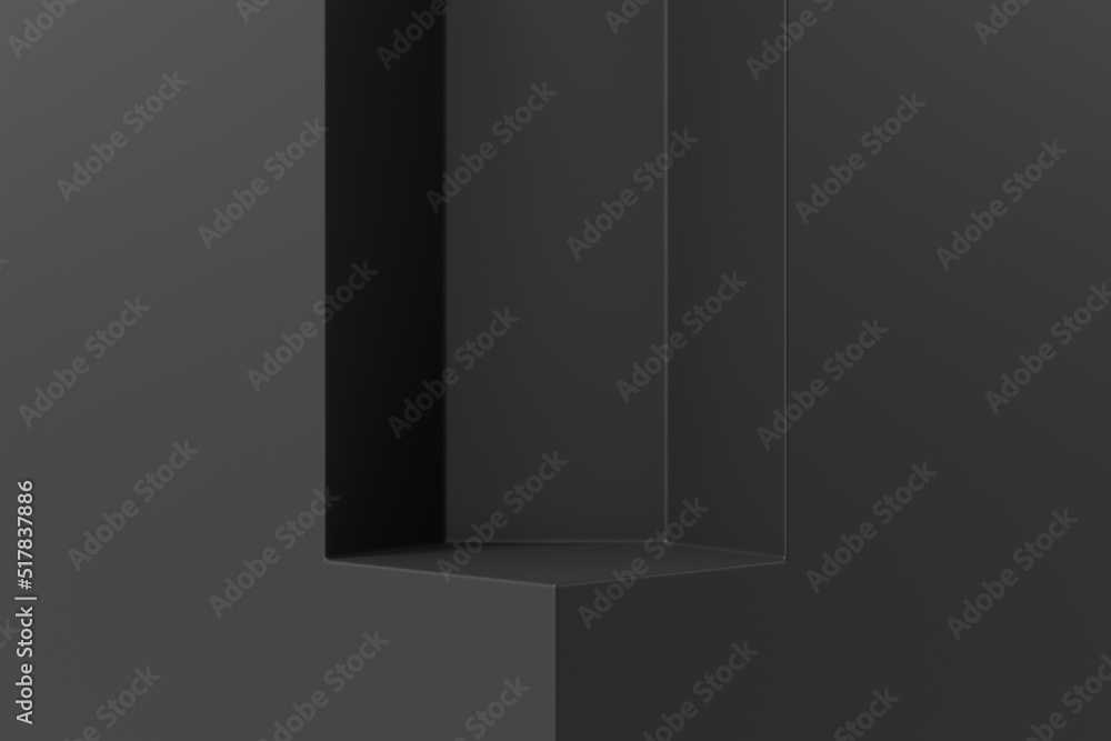 Wall mural 3d product display. 3d rendering.