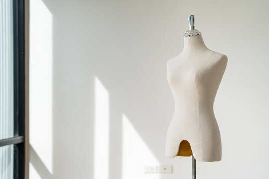 Textile mannequin in showroom