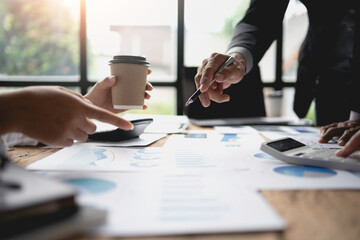 Team business people planning strategy brainstorming and analysis marketing. Business meeting Concept.