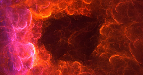 3D rendering abstract multicolor technology fractal light background
