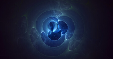 3D rendering abstract multicolor fractal light background