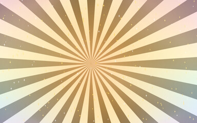 Sun rays retro vintage style on rainbow background, Sunburst pattern background. Rays. Summer banner vector illustration.
