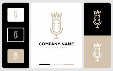 King podcast logo design