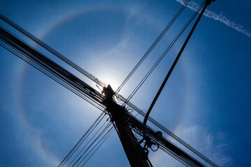  Halo sun from optical phenomenon