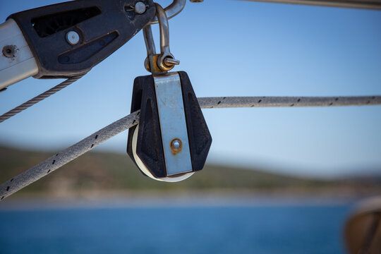 Segelboot Tau Rolle Block Dirk