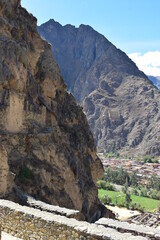 świeta dolina inków, ruiny Ollantaytambo, Peru, Inkowie,  - 517843291