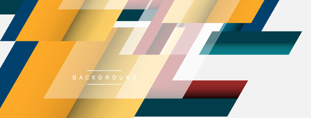 Background. Geometric diagonal square shapes and lines abstract composition. Vector illustration for wallpaper banner background or landing page