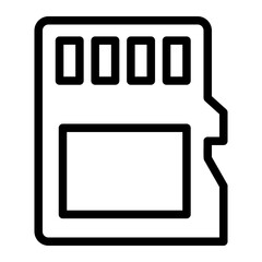 memory card line icon