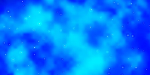 Obraz na płótnie Canvas Light BLUE vector background with colorful stars.