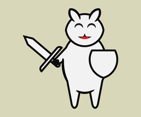 cat with a sword 