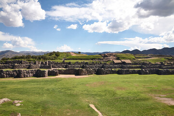 Sacsayhuamán, Peru, Südamerika, Inka-Festung - obrazy, fototapety, plakaty