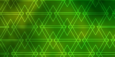 Light Green, Yellow vector template with crystals, triangles.