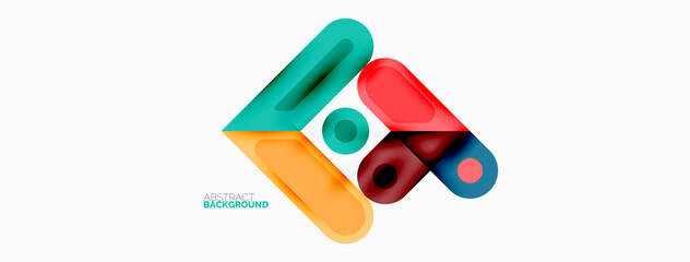 Square and circle minimal abstract background. Vector illustration for wallpaper banner background