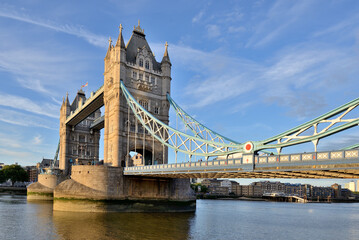 Tower Bridge - a drawbridge in London, UK.	 - obrazy, fototapety, plakaty